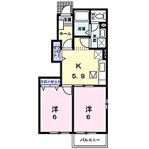 フロール清風Ｂ  ｜ 広島県福山市坪生町3丁目8-5（賃貸アパート2K・1階・42.77㎡） その2