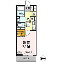 Ｄ－グレイス　A棟  ｜ 広島県福山市神辺町（賃貸アパート1K・1階・26.27㎡） その2