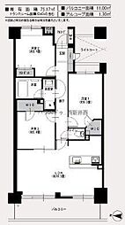 コスモシティ北千住 3LDKの間取図画像