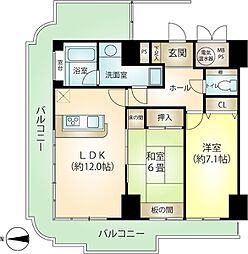 ライオンズタワー奥湯河原 2LDKの間取図画像