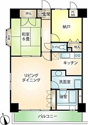 ダイアパレス悠郷湯河原 2LDKの間取図画像