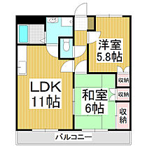 Field of Dreams B棟  ｜ 長野県塩尻市大字広丘吉田（賃貸マンション2LDK・1階・49.50㎡） その2