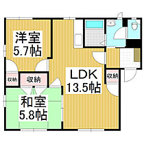 フレグランスみすず  ｜ 長野県塩尻市大字広丘吉田（賃貸アパート2LDK・1階・57.70㎡） その2