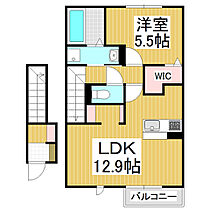 GRAND D-ROOM高出N12  ｜ 長野県塩尻市大字広丘高出（賃貸アパート1LDK・2階・50.05㎡） その2