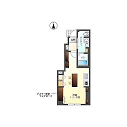 (仮)岡谷市長地源アパート ワンルームの間取図画像