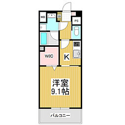 コンフォーティア広丘野村 1Kの間取図画像