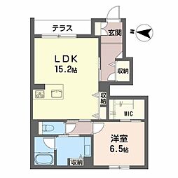 エターナルII 1LDKの間取図画像