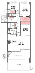 サンメゾン枚方朝日丘かえで館 3LDKの間取図画像