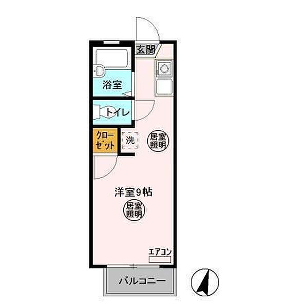 パルサイエンス 205｜千葉県野田市山崎(賃貸アパート1R・2階・24.75㎡)の写真 その2