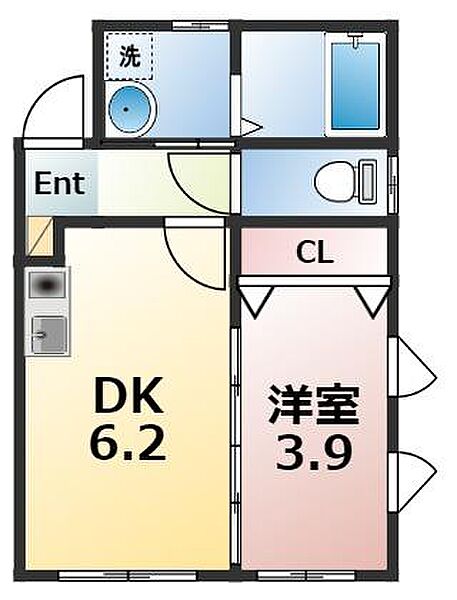 レーヴ ｜千葉県野田市野田(賃貸マンション1DK・2階・26.23㎡)の写真 その2