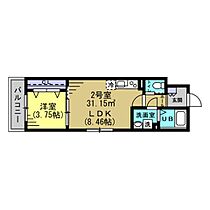 ＴＳＲ新松戸 102 ｜ 千葉県松戸市新松戸北2丁目2-27（賃貸アパート1LDK・1階・31.15㎡） その2