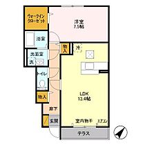 千葉県流山市西平井2丁目20-1（賃貸アパート1LDK・1階・53.33㎡） その2