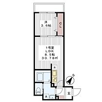 AJ柏WestIII 201 ｜ 千葉県柏市明原4丁目7-15（賃貸アパート1LDK・2階・30.78㎡） その2