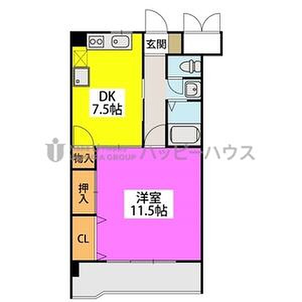 リバーサイド東櫛原 102｜福岡県久留米市東櫛原町(賃貸マンション1DK・1階・44.79㎡)の写真 その2