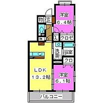 プラザ社田 101 ｜ 福岡県久留米市国分町1305-2（賃貸マンション2LDK・1階・60.03㎡） その2