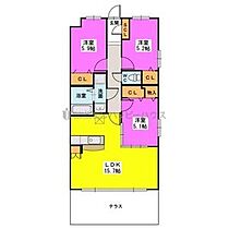 フォレスタ国分寺II 103 ｜ 福岡県太宰府市国分２丁目6-35（賃貸マンション3LDK・1階・71.34㎡） その2