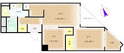 アイビハイツ柴又 4階2LDKの間取り