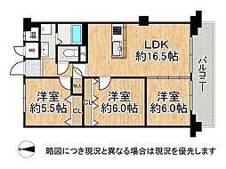 ネオハイツ垂水 3LDKの間取図画像