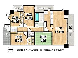 嵯峨クレセーヌ神戸西 4LDKの間取図画像