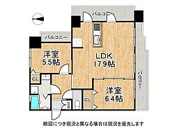プレジール須磨 2LDKの間取図画像
