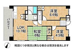 プレステージルーアンジュ藤江 3LDKの間取図画像