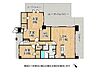 間取り：専有面積96m2超のゆとりあるLDK約21帖
