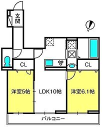 間取図画像 2LDK