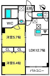 ｓｕｎｓｈｉｎｅ　ｒｅｓｉｄｅｎｃｅ 2階2LDKの間取り