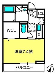 コンフォール セイワ 3階1Kの間取り