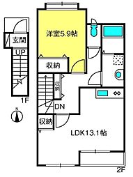 ネオハイム 1LDKの間取図画像