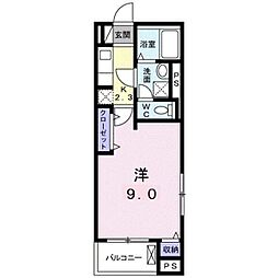 グランメゾン 1Kの間取図画像