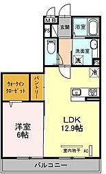 元町イグレット2 1LDKの間取図画像
