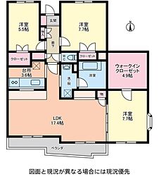 アステリ与野本町弐番館 3LDKの間取図画像