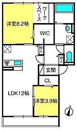 レジェーロ 2LDKの間取図画像