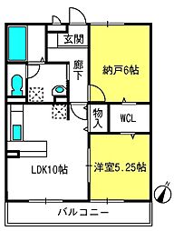 ラヴィーヌ 1SLDKの間取図画像