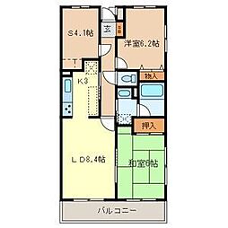 スターコート北浦和 2SLDKの間取図画像