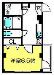b'CASABlanc 1Kの間取図画像