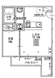 Astro Residence 西大宮 1LDKの間取図画像
