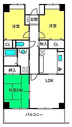 アイリス大宮参番館 3LDKの間取図画像