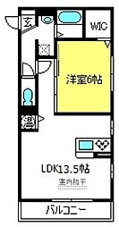 マグノリア 1LDKの間取図画像