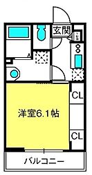 リブリ・南与野 1Kの間取図画像