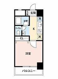 シルフィ大宮 1Kの間取図画像