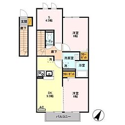ソレアードB 2SDKの間取図画像