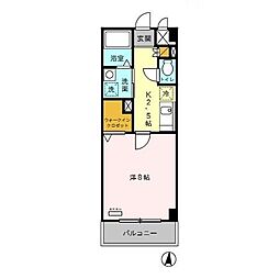 ブライトヒルズ 1Kの間取図画像