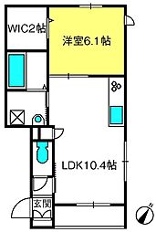 グリーンメゾン浦和 1LDKの間取図画像