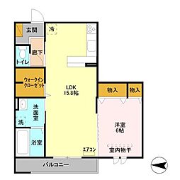 Premiage 1LDKの間取図画像