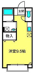 ラフィネ ワンルームの間取図画像