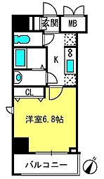 Blance'OMIYA 1Kの間取図画像