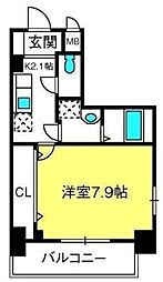メルヴェーユ 1Kの間取図画像