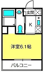サニー日進町 1Kの間取図画像